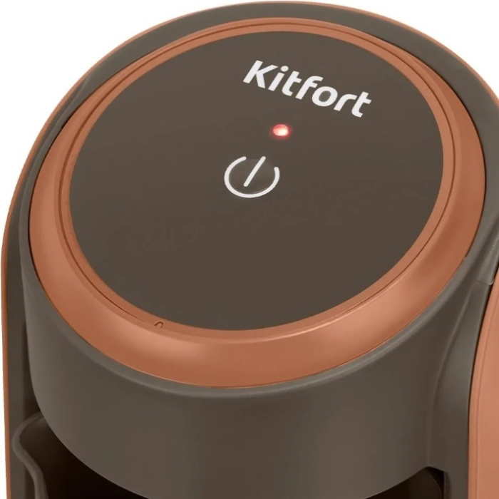 Кофеварка Kitfort КТ-7456 оранжевый, коричневый