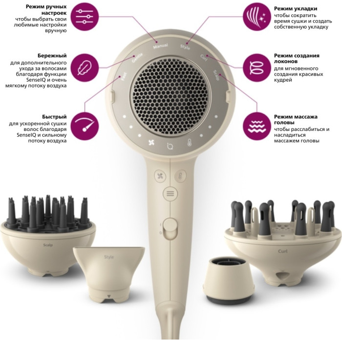 Philips BHD829/00 фен 1800 Вт