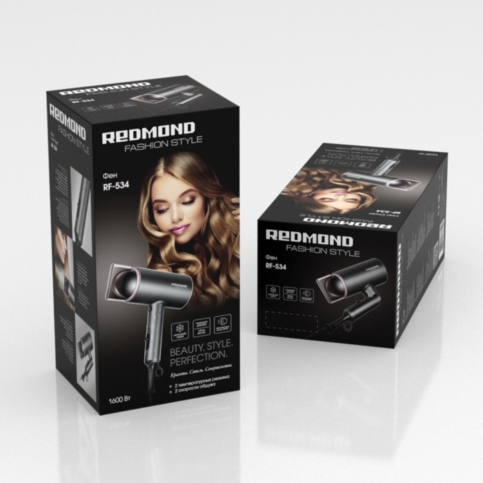 REDMOND RF-534 компактный фен 1600 W