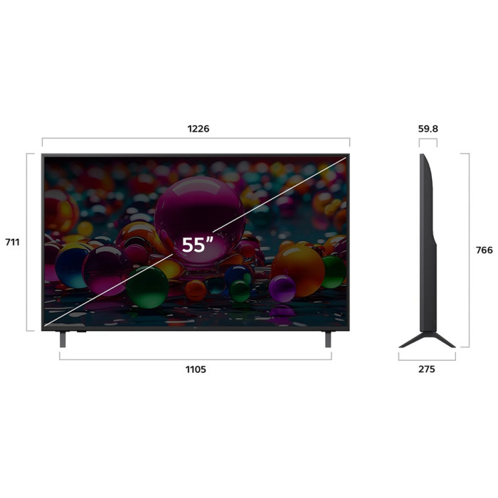 LG 55UA75009LA 140 см черный