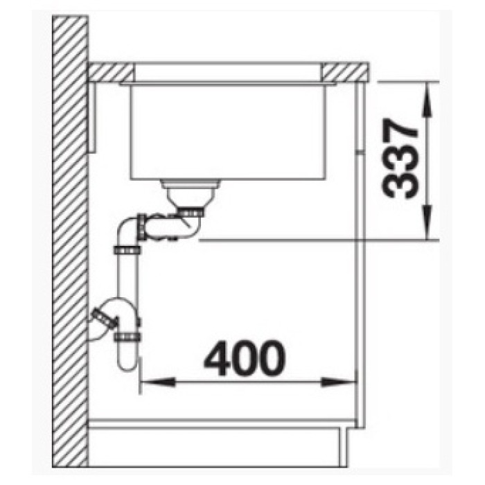Blanco подстольная Subline 480/320-U , коричневый