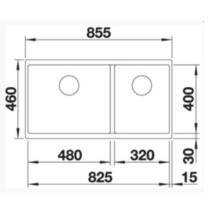 Blanco подстольная Subline 480/320-U , коричневый