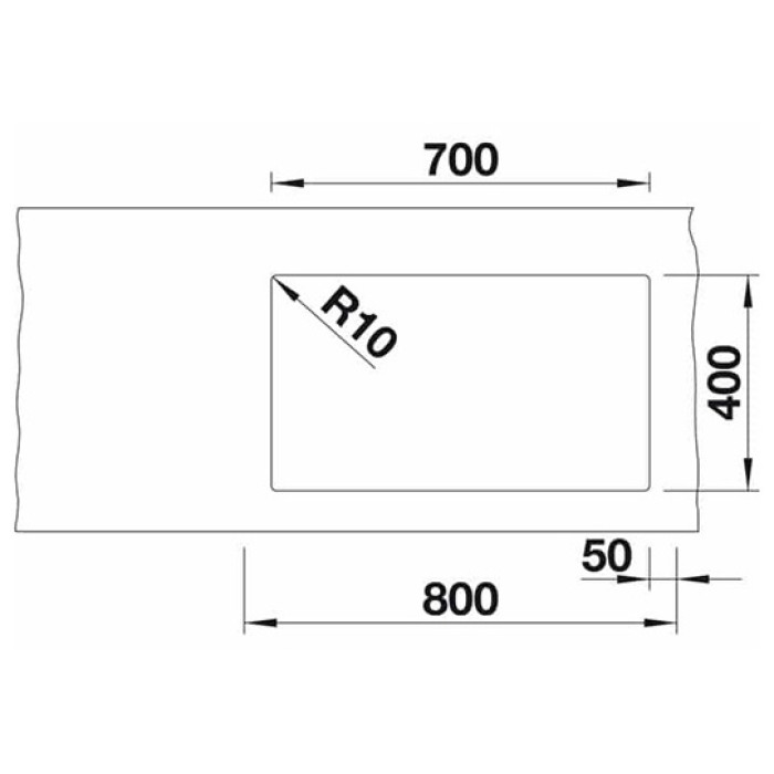 Blanco Subline 700-U Level 527355 вулканический серый врезная 46х73 смх20 см, искусственный гранит