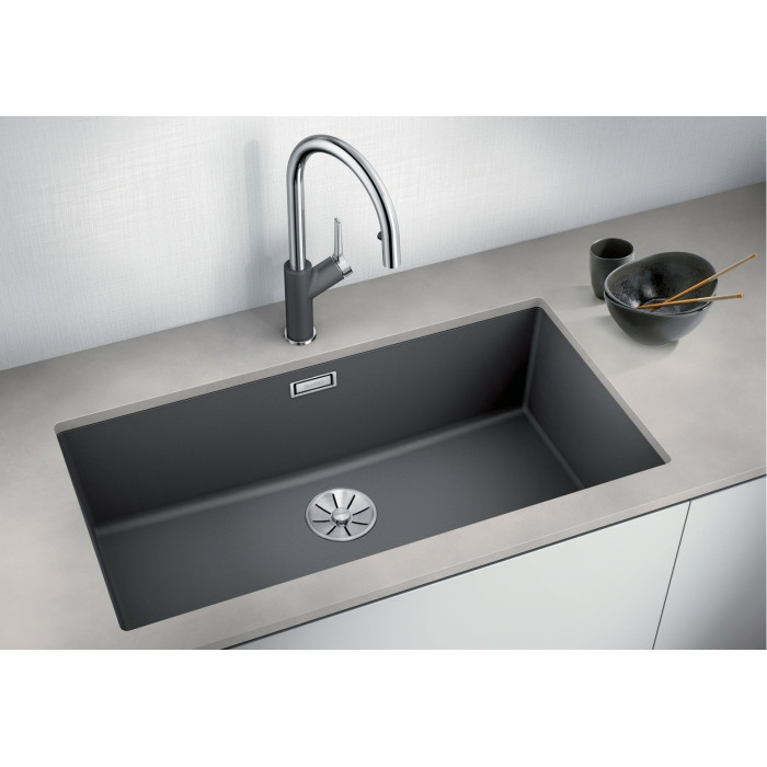 Blanco Subline 800-U антрацит (523141) подстольная 83х46х22 см, искусственный камень, тон антрацит