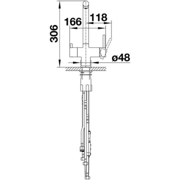 Смеситель для кухни (мойки) Blanco Fontas-S II HD 525207, двухзахватный