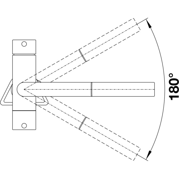 Смеситель для кухни (мойки) Blanco Fontas-S II 526158 черный, однозахватный
