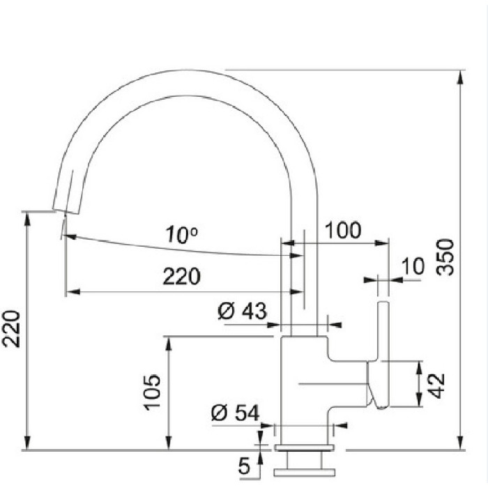 Смеситель FRANKE Lina XL оникс (115.0626.020)