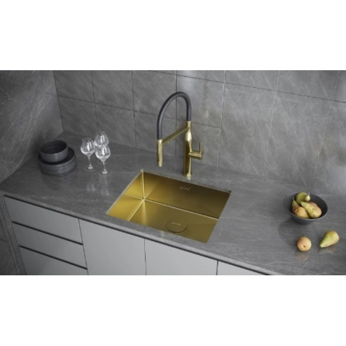 KuchenStern KRAFT 60 AISI 304/R10 интегрированная 54х44х20 см, нержавеющая сталь, тон золотистый