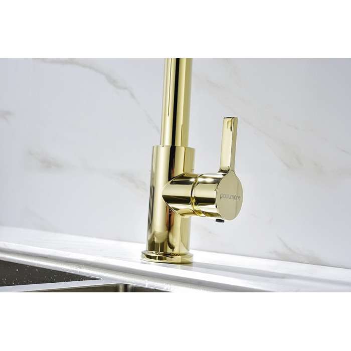 Смеситель для кухни (мойки) Paulmark Halt Ha214021-G, однозахватный