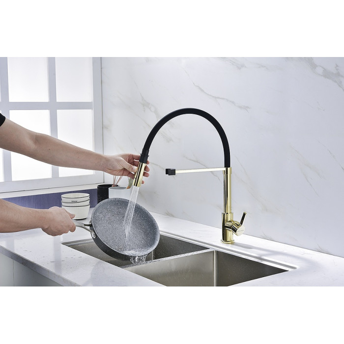 Смеситель для кухни (мойки) Paulmark Halt Ha214021-G, однозахватный