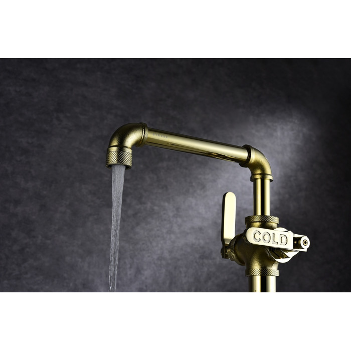 Смеситель для кухни (мойки) Paulmark Lo226006-G, однозахватный