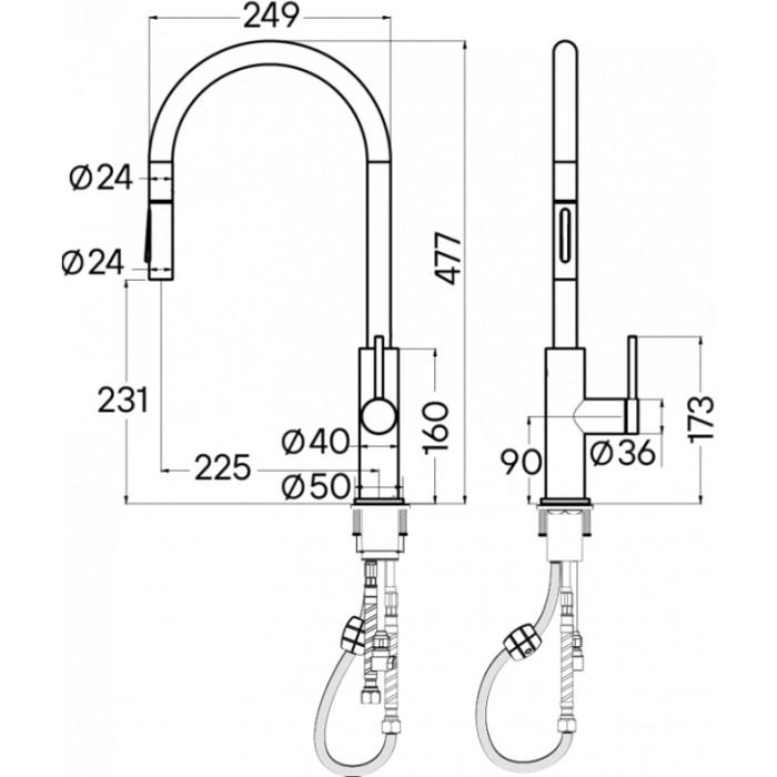 Смеситель для кухни (мойки) Paulmark Paulmark Senso, однозахватный