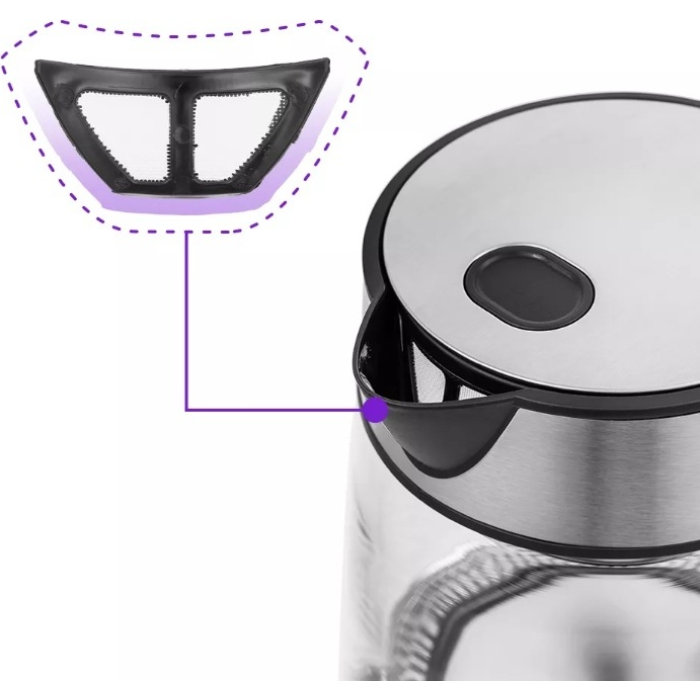 Электрочайник Kitfort КТ-6105 серебристый, стальной