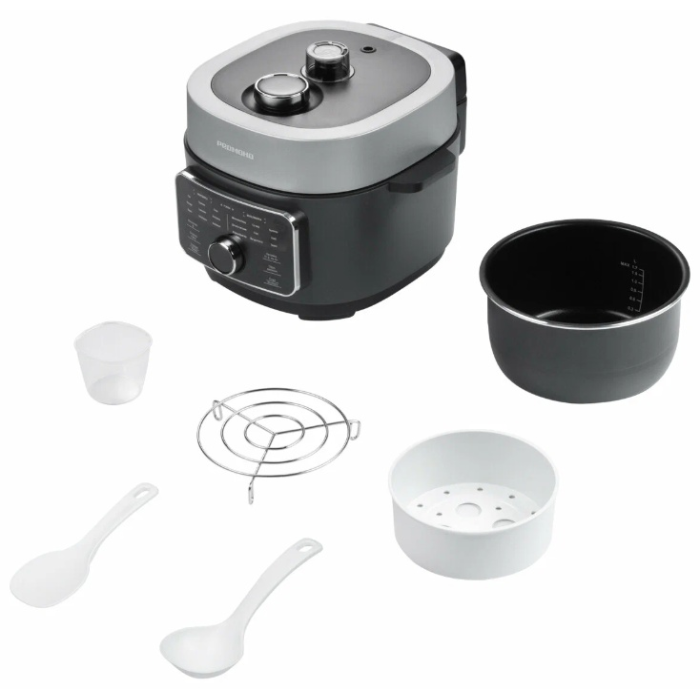 Мультиварка REDMOND MP112 серый, черный, серебристый, стальной