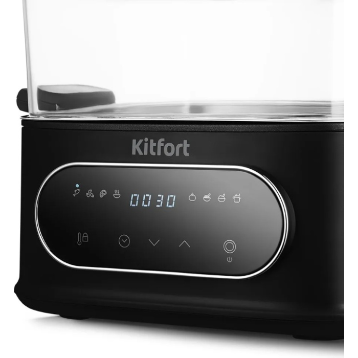 Пароварка Kitfort KT-6468 3.5 л. белый, черный, прозрачный