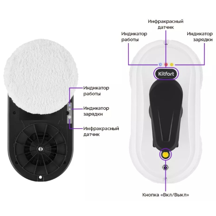 Kitfort KT-5182 белый, черный, желтый