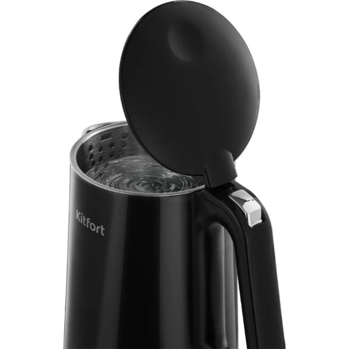 Электрочайник Kitfort KT-6703 черный, стальной