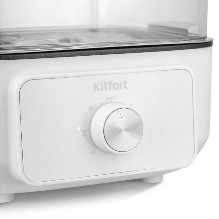 Пароварка Kitfort KT-6484 3.5 л. белый, черный, прозрачный
