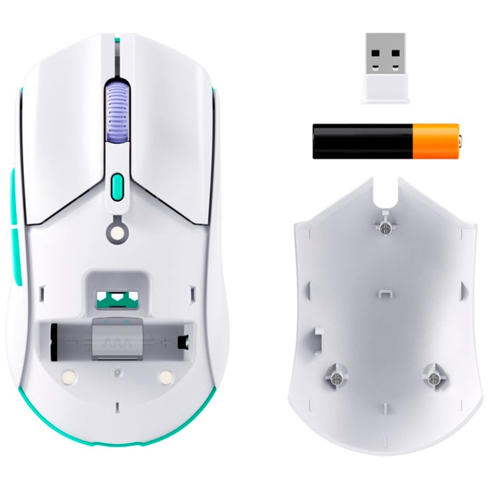 HyperX Pulsefire Haste 2 Core Wireless (Wht/Grn/Pur) 8R2E7AA белый