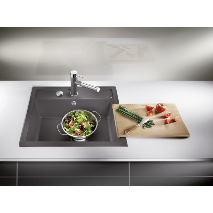 Blanco Dalago 6 527246 вулканический серый накладная 51х61.5 смх19 см, искусственный гранит