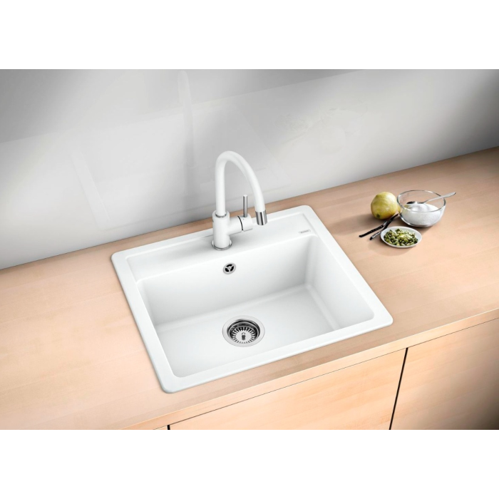 Blanco 527086 мягкий белый накладная 58.5х50х19 см, искусственный камень