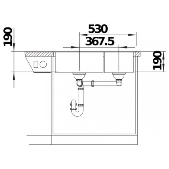 Blanco BLANCO Legra 8 мягкий белый (527089) мягкий белый  врезная 78х50х19 см, искусственный камень