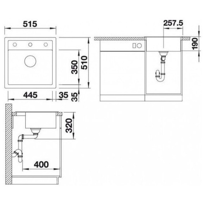 Blanco врезная Zia 5 S 526016, черный
