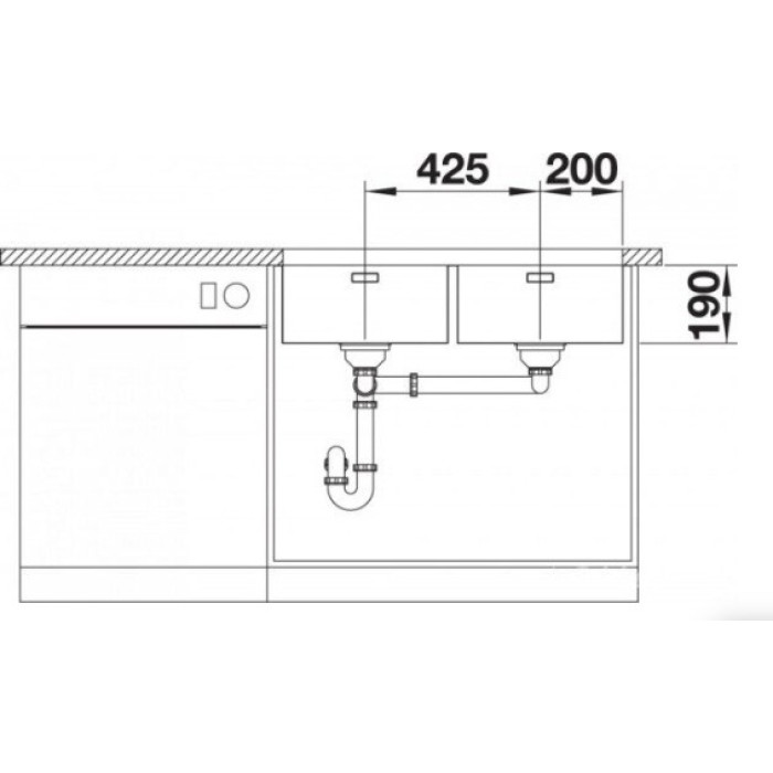 Blanco Andano 400/400U серебристый