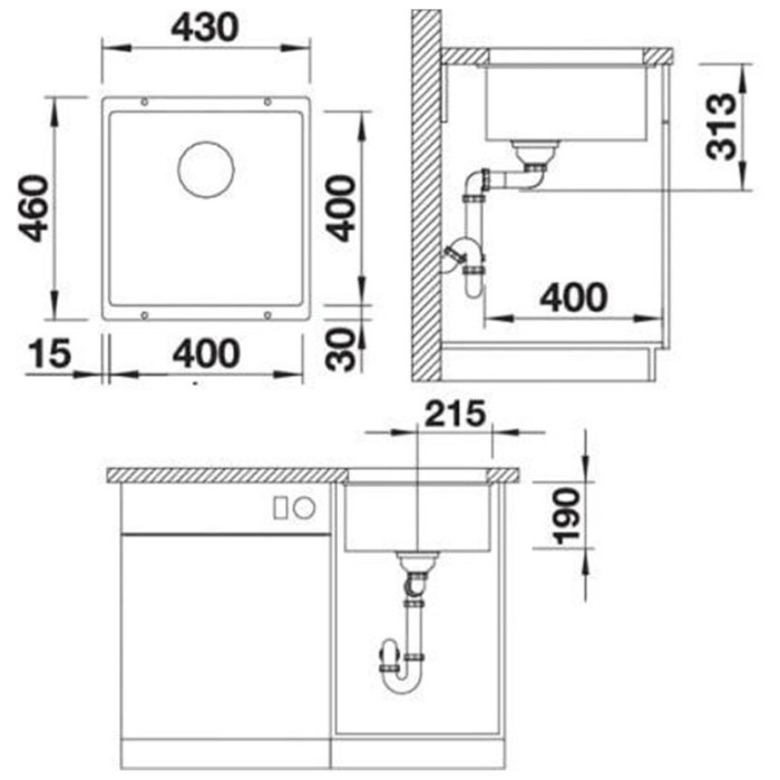 Blanco Rotan 400-U 521334 43x19 белый