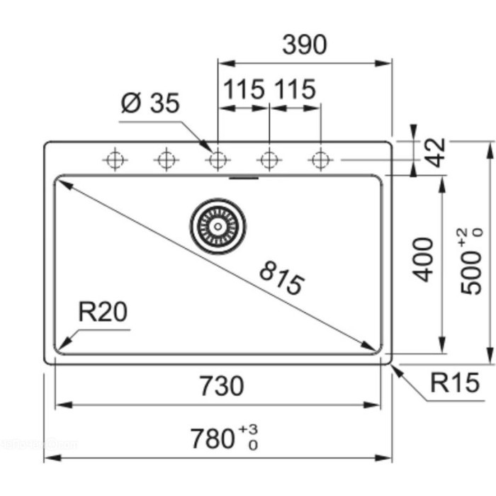 Franke MRG 610-73 накладная 78х50х20 см, искусственный гранит, тон черный