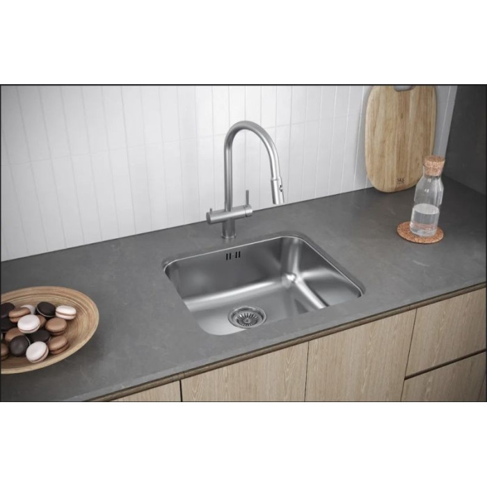 KuchenStern RUND 50 AISI 304/R65 S хром подстольная 49.5х44.5х18.5 см, нержавеющая сталь, тон серебристый металлик