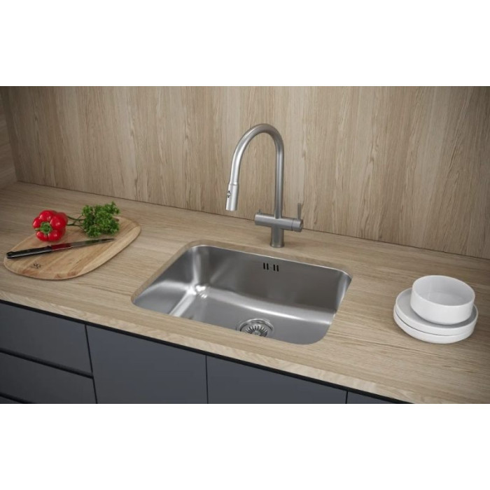 KuchenStern RUND 60 AISI 304/R65 S хром подстольная 54.5х44.5х18.5 см, нержавеющая сталь, тон серебристый металлик