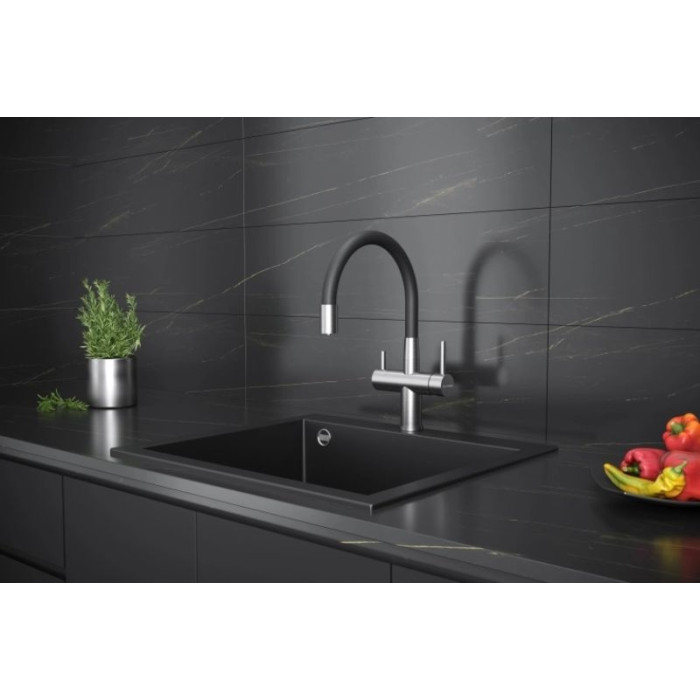 Смеситель для кухни (мойки) KuchenStern WURM-FE, двухзахватный