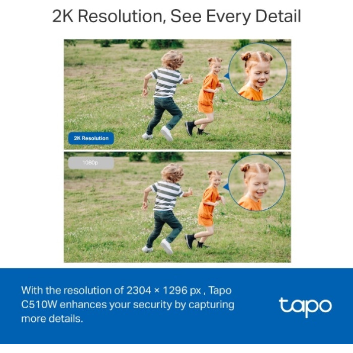 TP-LINK камера видеонаблюдения Tapo C510W, 3 расширение 2304x1296