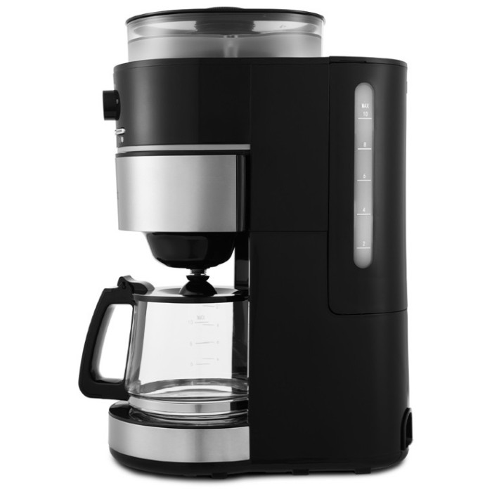 Кофемашина Kitfort KT-737 серебристый, черный