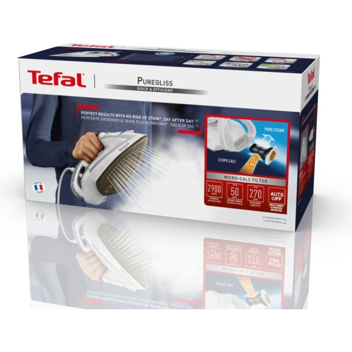 Tefal Puregliss FV8043E0 белый, серебристый