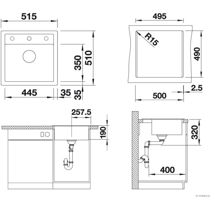Blanco Dalago 5 518521 Антрацит Black