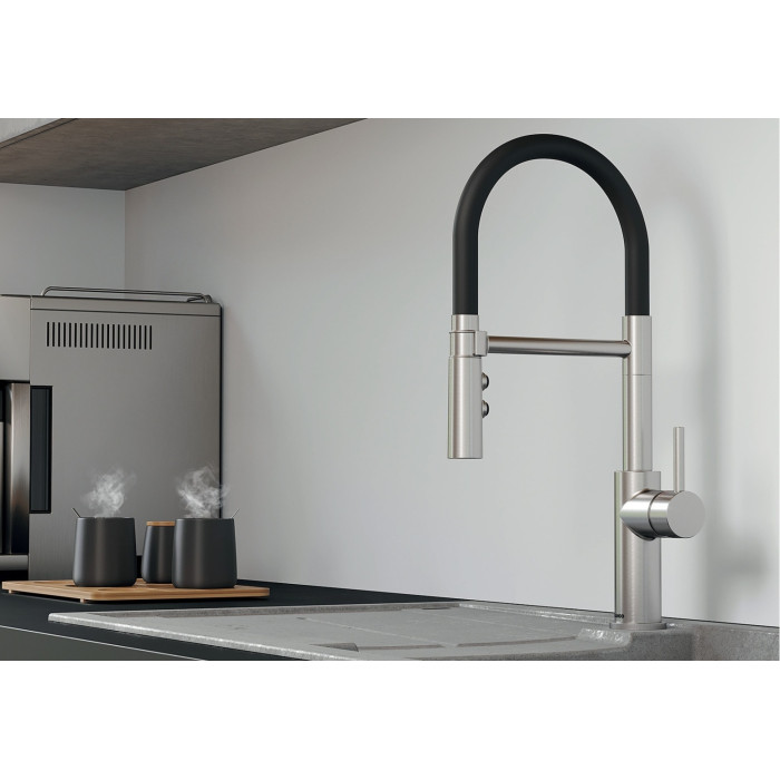 Смеситель с гибким изливом Blanco 525792, латунь, цвет хром