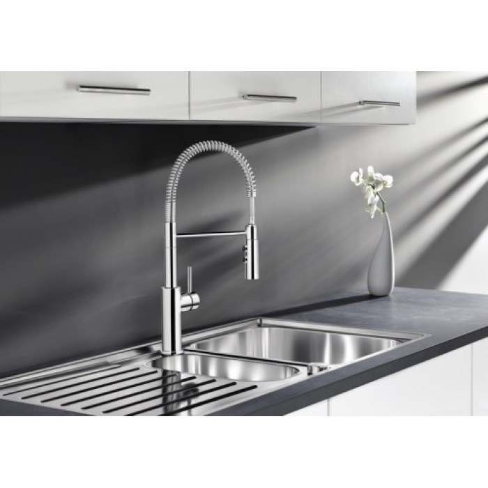 Смеситель с гибким изливом Blanco 521476, латунь, цвет хром