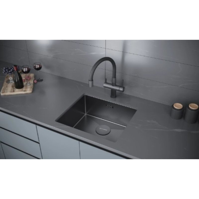 KuchenStern KRAFT 50 AISI 304/R10 интегрированная 49х44х20 см, нержавеющая сталь, тон вороненая сталь