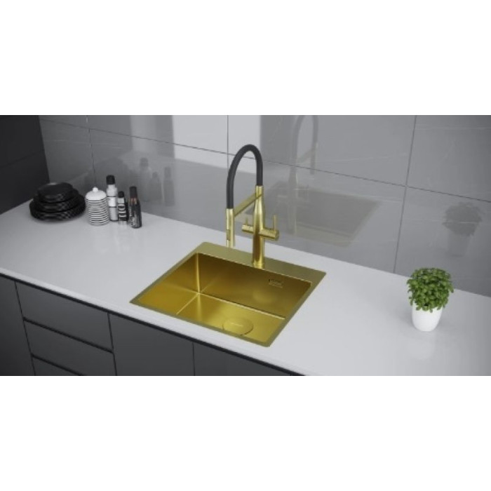 KuchenStern WERK 60 AISI 304/R10 врезная 54х51х20 см, нержавеющая сталь, тон золотистый