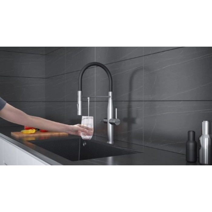 Смеситель для кухни (мойки) KuchenStern 407SS40, двухзахватный