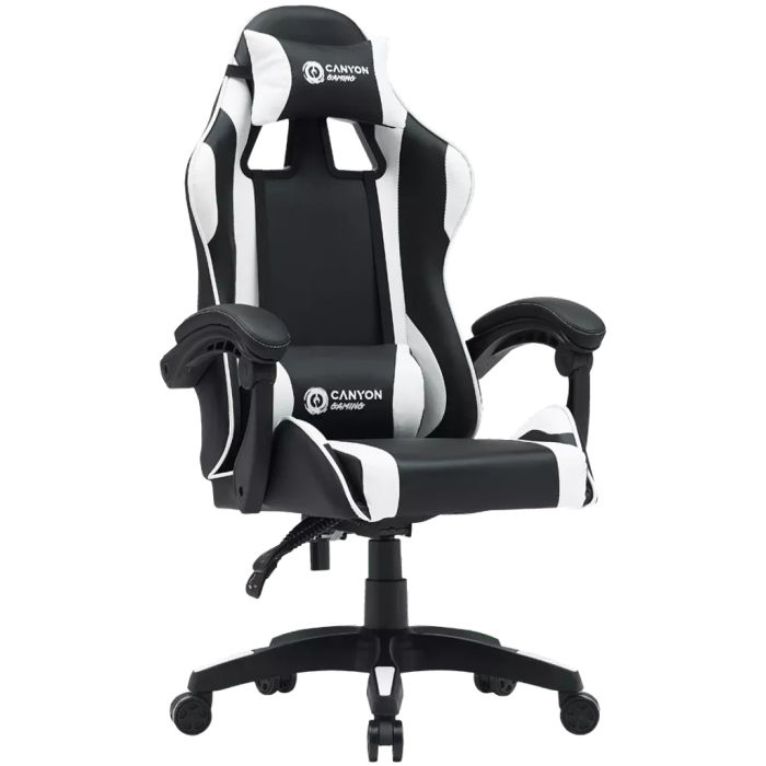 Игровое кресло Canyon CNE-SGCH2W, черный, белый