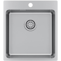 Кухонная мойка KuchenStern HERD 45 AISI 304/R25 нержавеющая сталь 556SS50 45х50х20 см, нержавеющая сталь, тон серый металлик