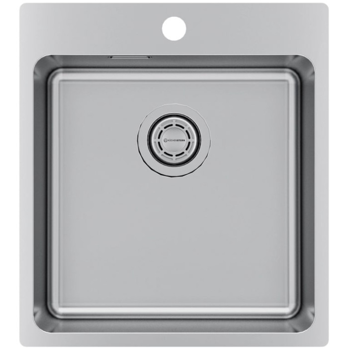 Кухонная мойка KuchenStern HERD 45 AISI 304/R25 нержавеющая сталь 556SS50 45х50х20 см, нержавеющая сталь, тон серый металлик
