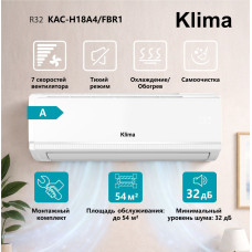 Klima KAC-H18A4/FBR1 белый + монтажный комплект