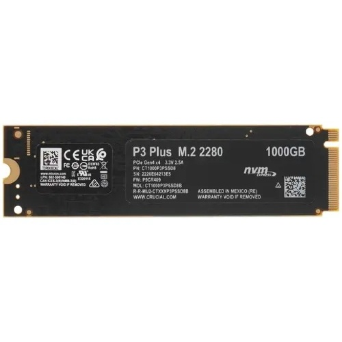 SSD Crucial P3 Plus CT1000P3PSSD8 1000 ГБ