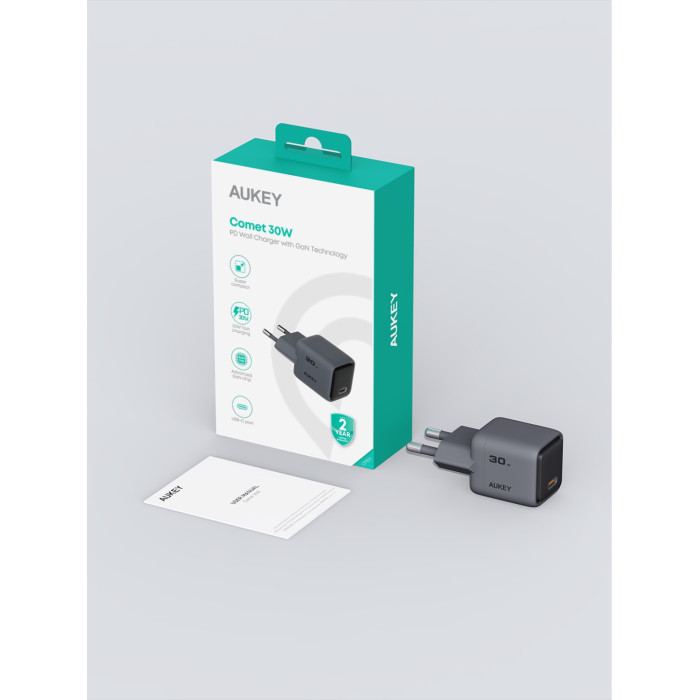 Aukey PA-C1 USB Type-C серый