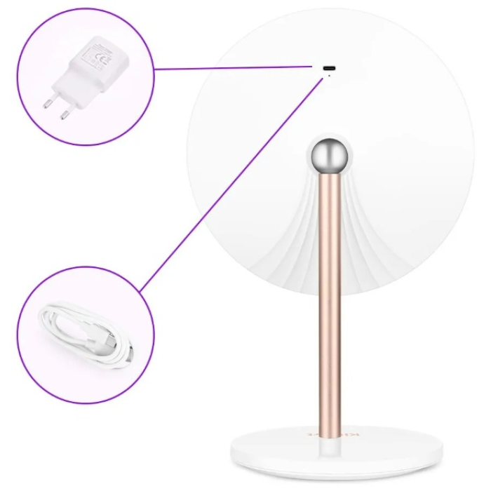 Kitfort зеркало настольное косметическое 200 х 150 х 320 мм