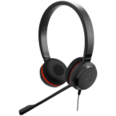 JABRA EVOLVE 30 II UC Stereo USB Headband, Noise cancelling, USB and 3.5 connectivity, with mute-button and volume control on the cord, with leather ear cushion<br>